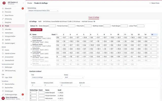 Screenshot Finale in svscore.de