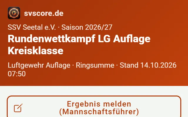 Screenshot Liga & Rundenwettkampf in svscore.de