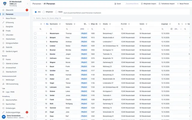 Screenshot Personen & Mitglieder in svscore.de