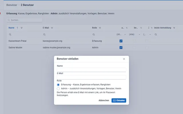 Screenshot Sicher & mehrbenutzerfähig in svscore.de