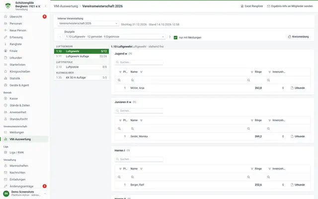 Screenshot Vereinsmeisterschaft in svscore.de