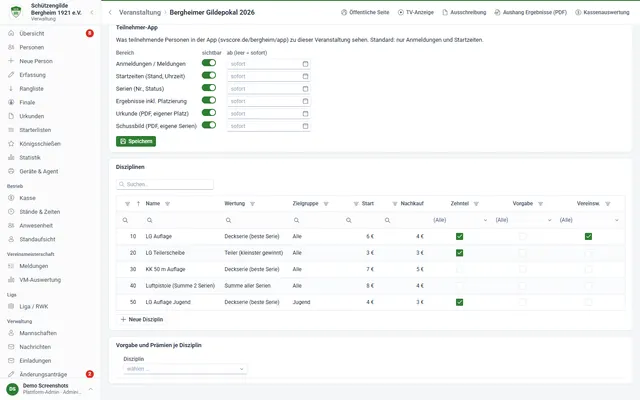 Screenshot Viele Wertungsarten in svscore.de